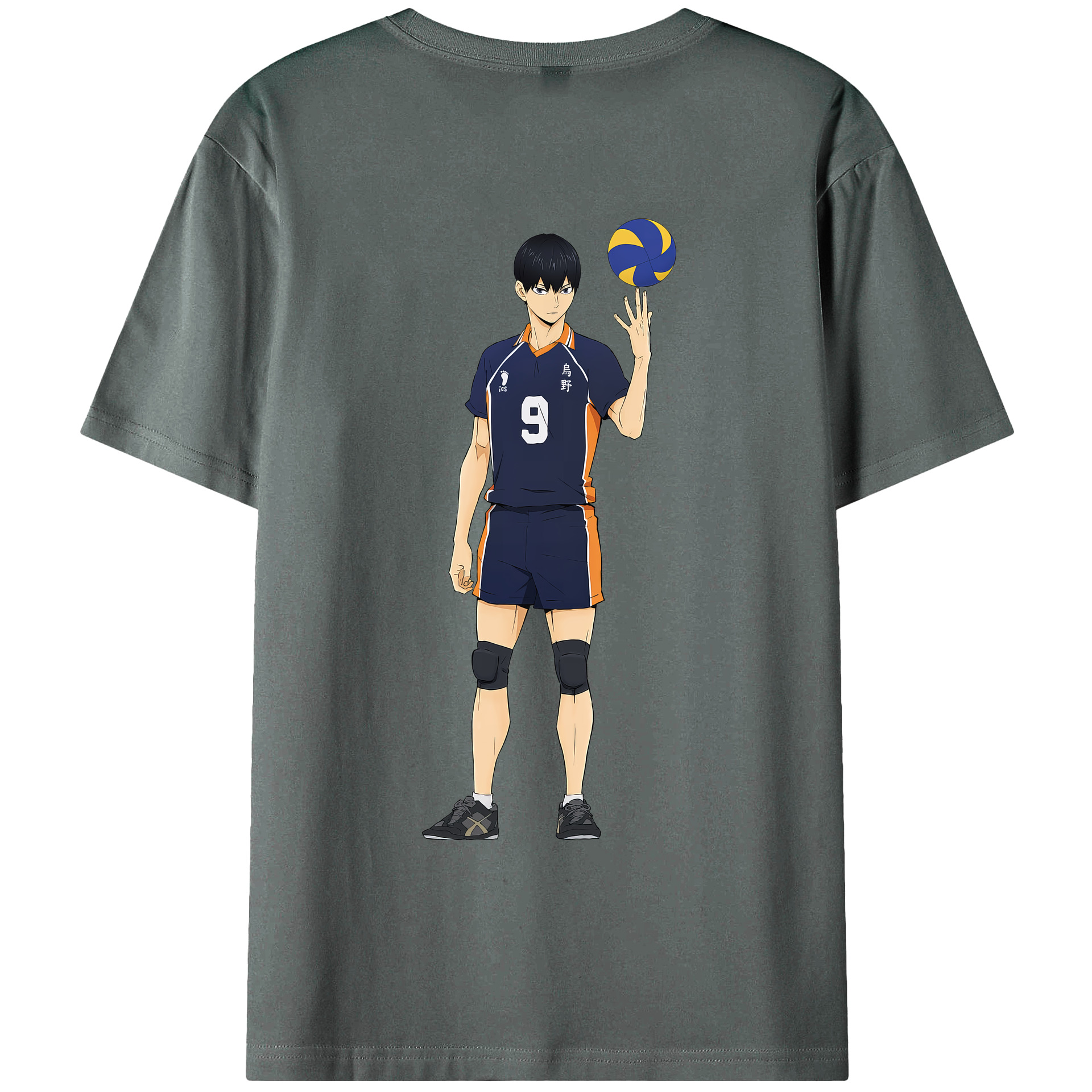 （画像用） ハイキュー!! Haikyu!! 綿100％ メンズ半袖Tシャツ（バックプリント） 通気性